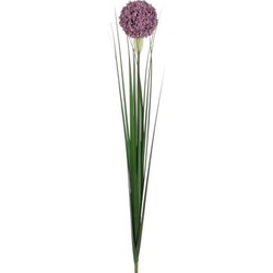 Mica lila paarse kunst allium/sierui kunstbloemen 80 cm decoratie - Kunstbloemen