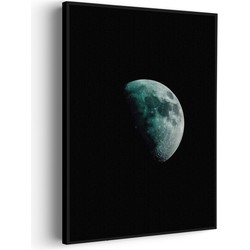 Muurwerken Akoestisch Schilderij - To The Moon - Geluidsdempend Wandpaneel - Wanddecoratie - Geluidsisolatie - BASIC (AW 0.65) XXL (107X150)