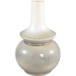 PTMD Cyra White ceramic ombre pot bulb shape M