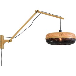 Wandlamp Palawan - Bamboe/Zwart - 100x40x70cm