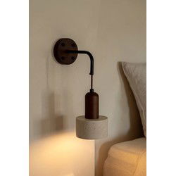 Indore Home - Wandlamp Tin - Travertin - Steen