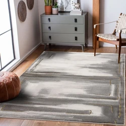 Rosalia Modern Grijs / Goud vloerkleed - Marmer Design - 160 X 230 CM