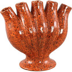PTMD Vaas Gylian - 33x17x30 cm - Keramiek - Oranje