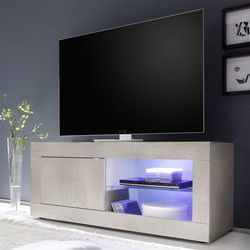 Kleine TV-meubel 1 deur zonder verlichting Initial - L140 cm