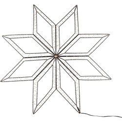 Outdoor Black 8-Pointed Star 73X73Cm/200Led Classic Warm Wit