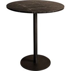 PTMD Plaza Bistrotable Round Brown Marble Taupe Base