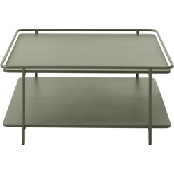 Salontafel Groen Metaal - 75x75x34,3cm - Yuba