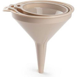 Plasticforte Trechters - 3-delige set - taupe - 12-14-16 cm - Trechters