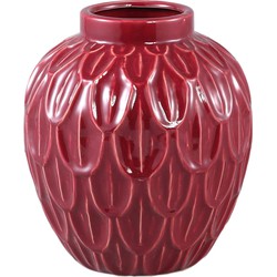 PTMD Bloempot Kobee - 23x23x25 cm - Keramiek - Rood