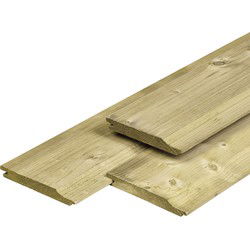 Overhangend rabat Noord-Europees O/S-IV vuren 1,9x14,5x240 cm Tuindeco