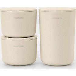 Opbergbakjes, set van 3 - Soft Beige