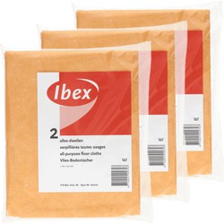Viscose Dweilen - 6x stuks - 60 x 50 cm - schoonmaakdoeken - oranje - Vaatdoekjes