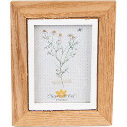 Clayre & Eef Fotolijst Bruin Wit MDF