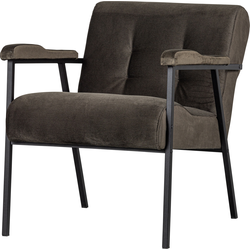 WOOOD Exclusive Scott Fauteuil - Velvet - Warm Groen - 75x65x83