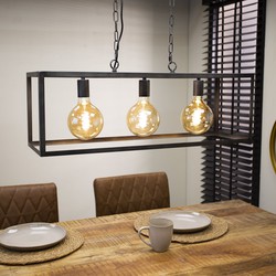 Industriële hanglamp Ginny 3-lichts grijs