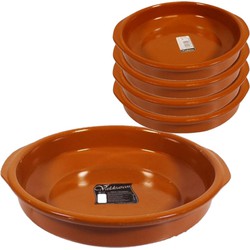 Set van 5x stuks tapas borden/ovenschalen Alicante met handvatten 38 en 20 cm - Snack en tapasschalen