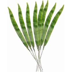 8x stuks groene Galioolblad plant kunsttakken 40 cm - Kunstbloemen