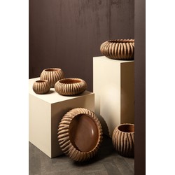 PTMD Bloempot Revil - 35x35x12 cm - Cement - Koper