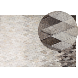 Beliani MALDAN - Patchwork-Beige-Koeienhuid leer