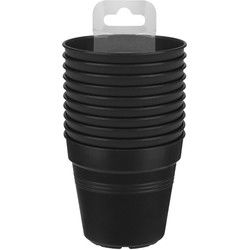 2 stuks - Bloempot Green basics kweekpot set 10 7,5 cm living black