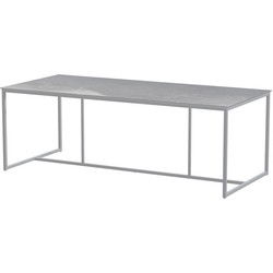 Quatro Tafelframe Frost Grey met Ceramic Light Grey Tafelblad 220 x 95 cm