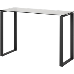 Rolf glazen sidetable - met zwart onderstel - 110 x 76 cm