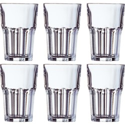 6x Drinkglazen voor water/sap/limonade Granity 350 ml - Drinkglazen