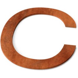 Letter C Model: Huisletter Corten