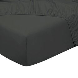 Luxe hoeslaken - Egyptisch percal katoen - 180x200 - antraciet