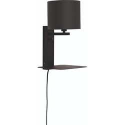 Wandlamp Florence - Zwart/Zwart - 24x22x42cm