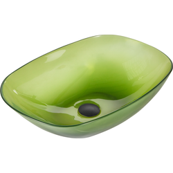 Beliani MOENGO - Wastafel-Transparant-Solid surface (geen glas)