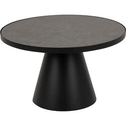 Salontafel - Zwart Keramiek - Ø65,7x40cm - Sjors