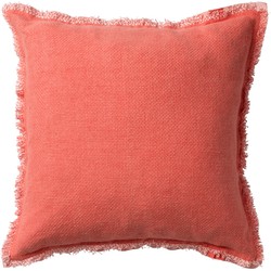 Dutch Decor BURTO - Sierkussen 45x45 cm - gewassen katoen - Coral - roze - Dutch Decor