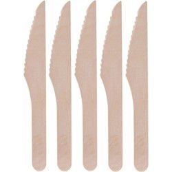 Wegwerp bestek van hout - messen - 20x stuks - Messen