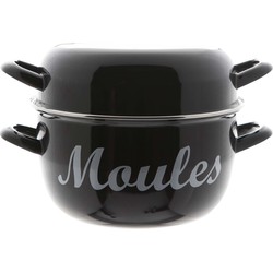 Mosselpan/mosselpot emaille 24 cm - Kookpannen