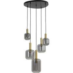 Hanglamp Lekar - Antiek Brons - 5L Ø66cm