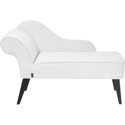 Beliani BIARRITZ - Chaise longue-Wit-Polyester