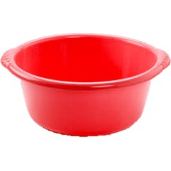 Kunststof teiltje/afwasbak rond 20 liter rood - Afwasbak