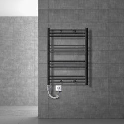 Badkamerradiator Sahara met verwarmingselement 300W 750x800 mm antraciet recht met zijaansluiting
