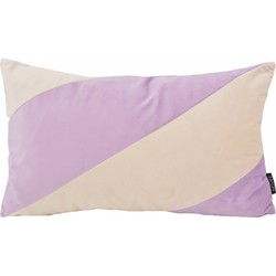 Sierkussen Velvet Swirl Lila/Crème | 30 x 50 cm  | Fluweel/Polyester