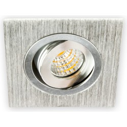 Groenovatie Inbouwspot LED 3W, Vierkant, Kantelbaar, Aluminium, Dimbaar