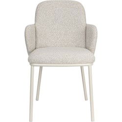 Eetkamerstoel - Light Beige - 58x54x80cm - Jerrico - Set van 2