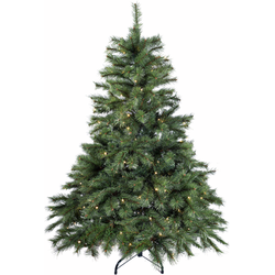 Excellent Trees® Elverum Frosted 150 cm Kerstboom met Verlichting  - ⌀110cm - ↕150cm