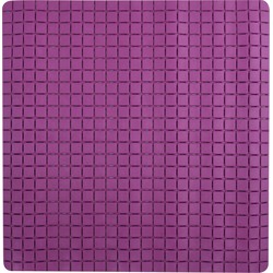 MSV Douche/bad anti-slip mat badkamer - rubber - paars - 54 x 54 cm - Badmatjes