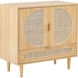 Beliani POTOSI - Sideboard-Lichte houtkleur-Rotan