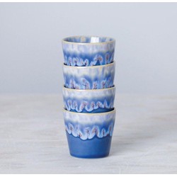 set/6 Lungo cup 19 cl denim blauw