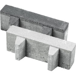 Aqua bricks waterpasserend 10x30x8cm grijs 40% open - Gardenlux