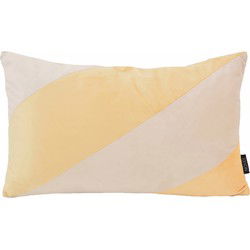 Velvet Swirl Geel/Crème | 30 x 50 cm  | Kussenhoes | Fluweel/Polyester