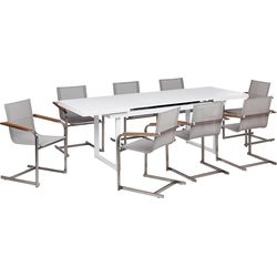 VALCANETTO/COSOLETO - 8-zits Tuinset - Wit/Beige - Aluminium