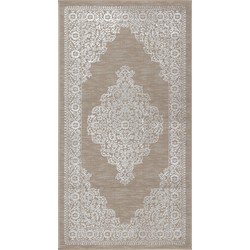 Vintage Oosters Tapijt ELIN - Beige/Wit - 80x150 cm 